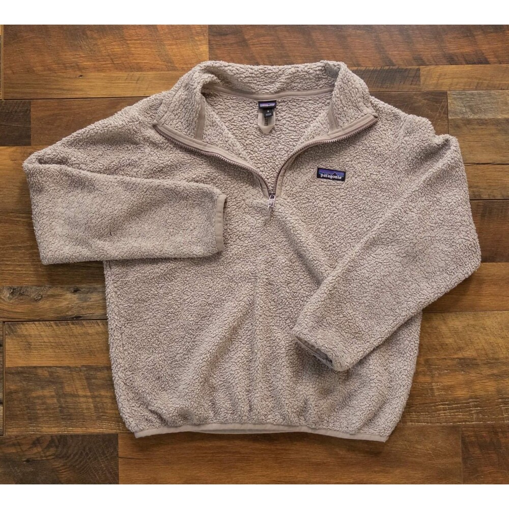 Patagonia Los Gatos 1/4-Zip Pullover Women's M Shroom Taupe Solid Regular Fit